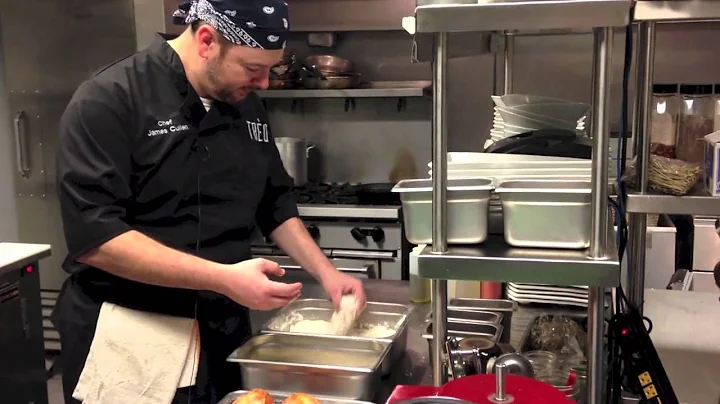 Treo chef James Cullen cooks Austin Leslie's fried...