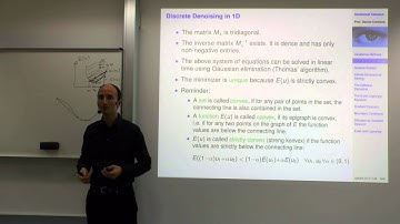 Variational Methods for Computer Vision - Lecture 5  (Prof. Daniel Cremers)