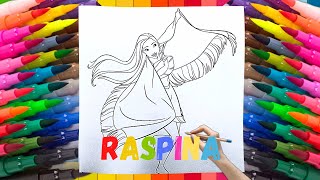 Experience the Magic of Nature with Pocahontas 🍁🖍️ - Raspina Coloring Pages for Kids! 🎨🦝🍂 👑🌳 screenshot 4