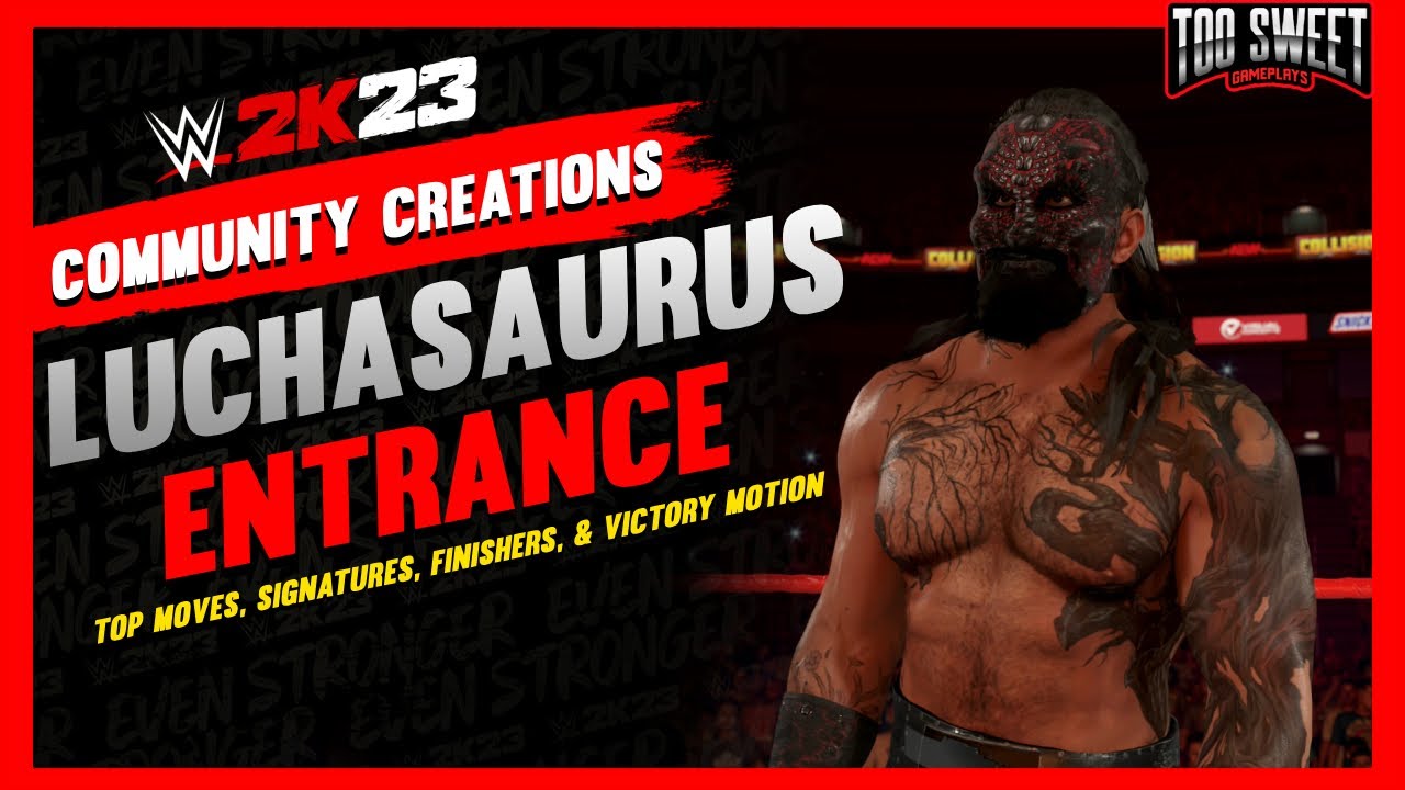 WWE 2K23 Luchasaurus Entrance, Top Moves, Signatures, Finishers, & Victory Motion