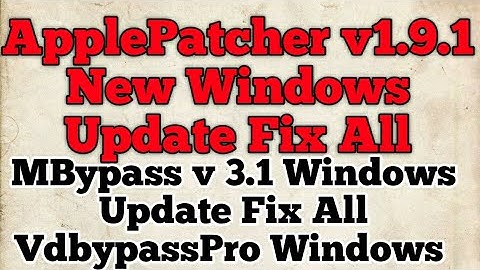 mBypass 3.1 Windows new update ApplePatcher 1.9.1 new update Windows untethered icloud bypass