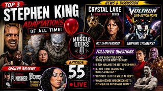 Stephen King’s BEST Adaptations, Crystal Lake News & Voltron Drama?! | Muscle Geeks Ep. 55 LIVE