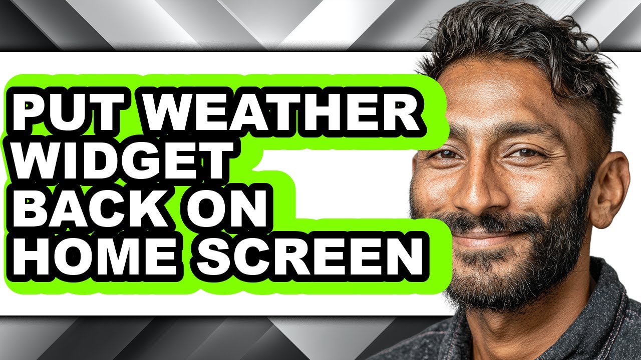 How to Put Weather Widget Back on Home Screen (only Way) - YouTube