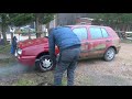 Satisfying cleaning - "Barnfind" low mile VW Golf mk3 - stood neglected for 4 years