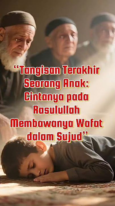 “Tangisan Terakhir Seorang Anak: Cintanya pada Rasulullah Membawanya Wafat dalam Sujud”