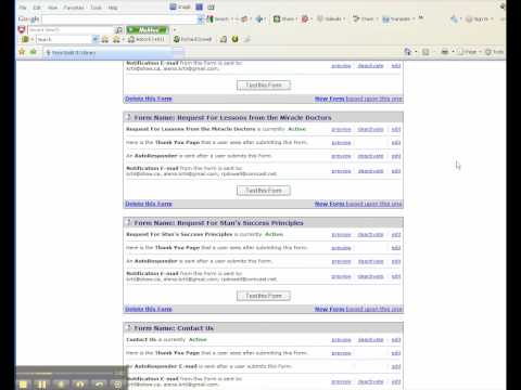 Building/Changing Sequential AutoResponder Form