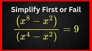 Solve (x8 - x2)/(x4 - x2) = 9