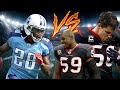 Chris Johnson vs DeMeco Ryans &amp; Brian Cushing (2009 wk 11) | RB vs LB Matchup