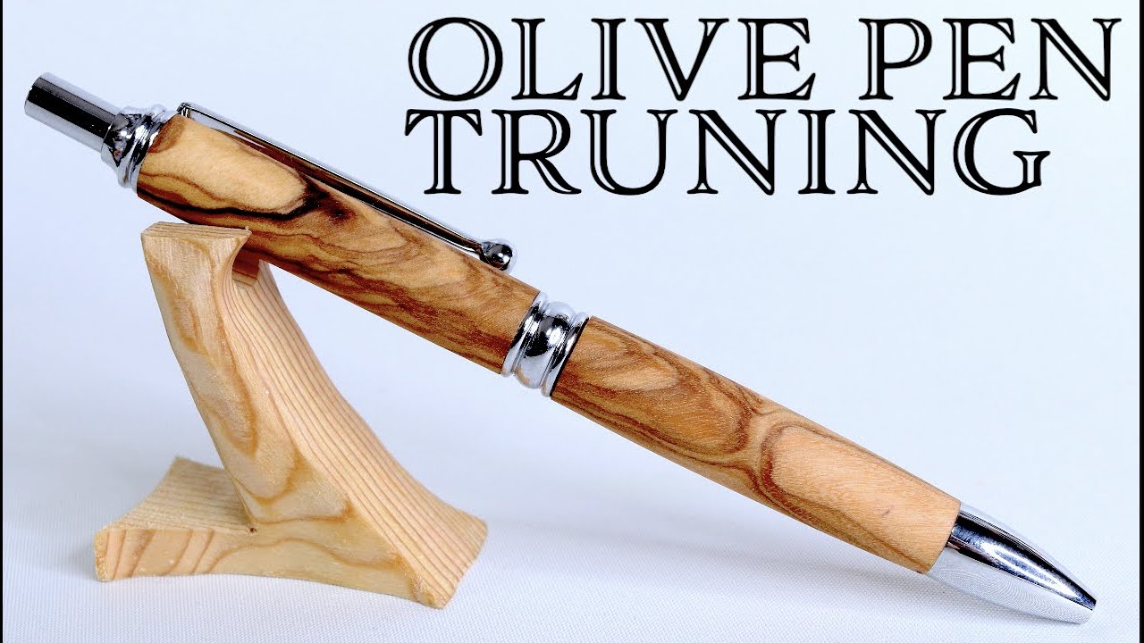 Wood turning 木のボールペン オリーブの作り方 How to make olive