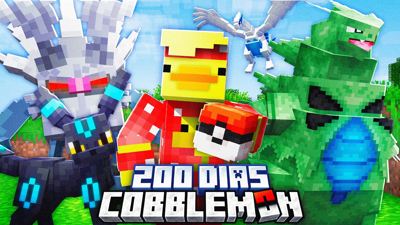 SOBREVIVI 200 DIAS NO MINECRAFT COBBLEMON - O FILME