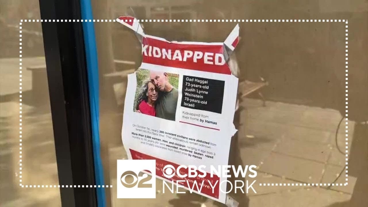 Posters of kidnapped Israelis torn down in Nyack, N.Y. - YouTube
