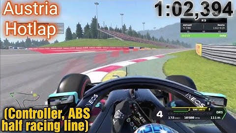 F1 2020 Austria Hotlap 1:02,394 (Controller, ABS, half racing line)