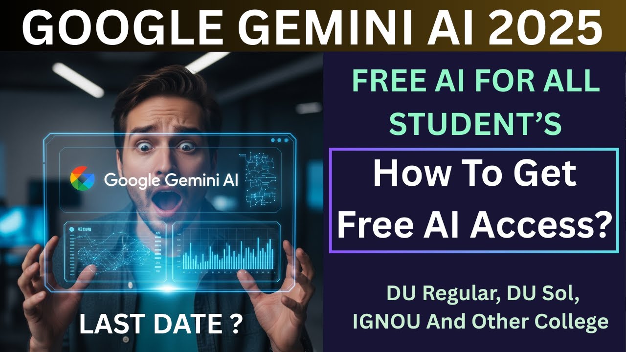 How To Get Free Google Gemini AI Access 2025 || Full Process All Over ...
