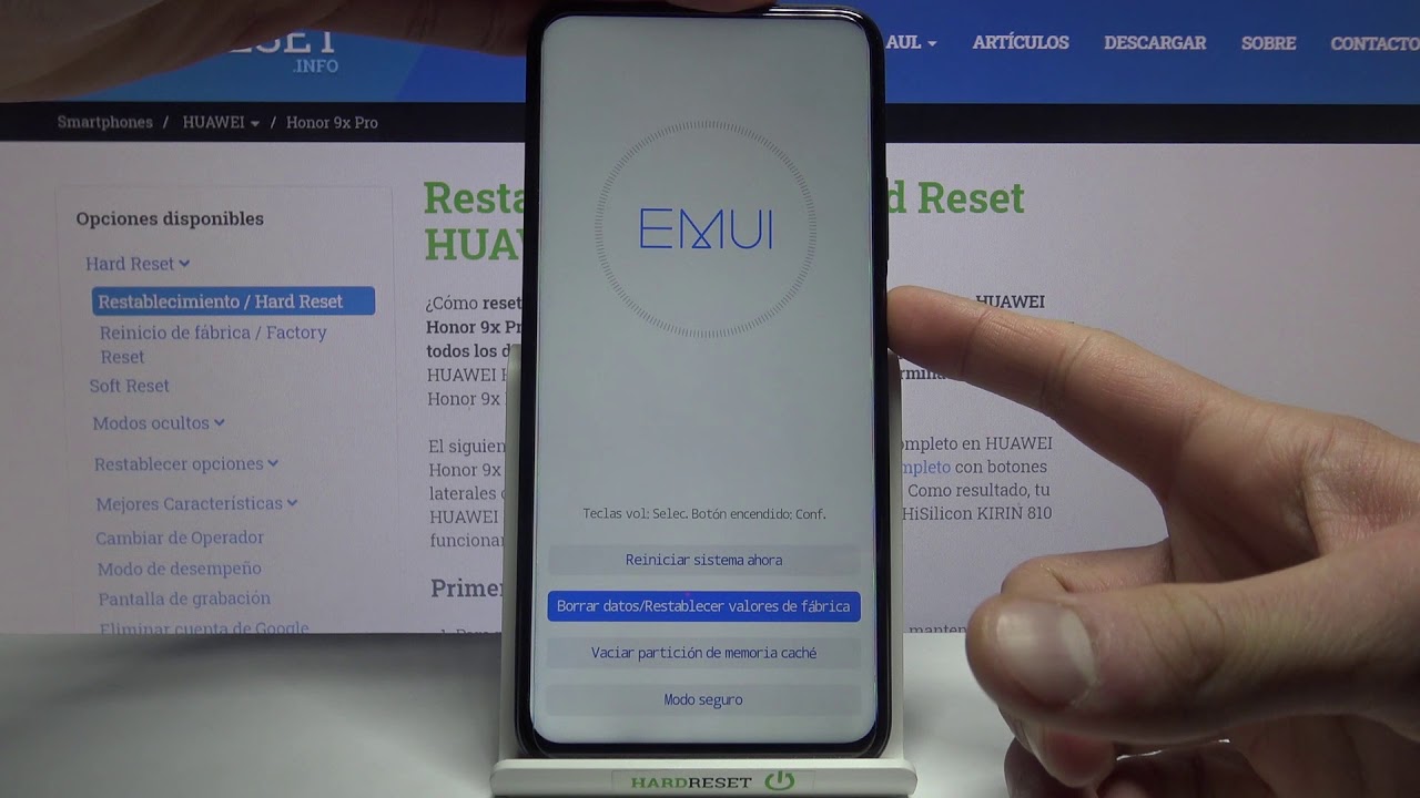 Cómo resetear HUAWEI Honor 9x Pro Hard Reset, formatear HONOR desde