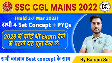 SSC CGL MAINS  2022 | ALL 4 SETS  🔥 Reasoning Master Concept PYQS with Best Solution By BALRAM SIR