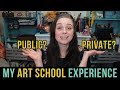 MY ART SCHOOL EXPERIENCE | PROS AND CONS - Public or Private? Art School or University?