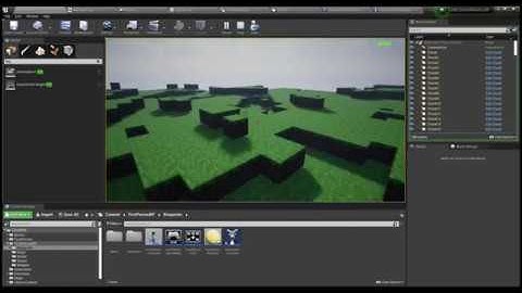 Infinite Randomly Generated Minecraft Terrain (Unreal Engine 4)