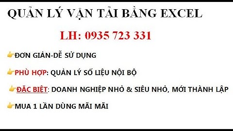 TẠO GIÁ CƯỚC TỰ ĐỘNG- EXCLE QUẢN LÝ VẬN TẢI