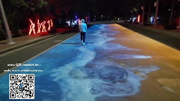 Interactive Floor Beach system utilizes high-performance sensors and a projection imaging system