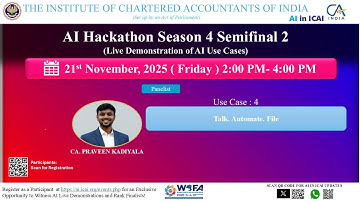 AI Hackathon S4 SF2 UC4 - Talk. Automate. File - CA. Praveen Kadiyala