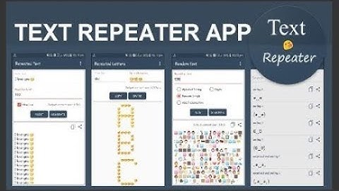 Best Android app ever || Text Repeater