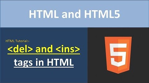 del Tag in HTML|ins Tag in HTML|HTML Tutorial for Beginners in Hindi|HTML Text Formatting Tags