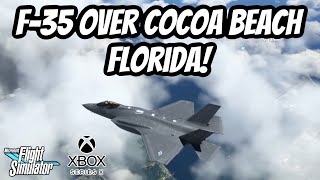 F-35A Flight from CoCoa Beach to Cape Canaveral Florida! #xboxseriesx  #microsoftflightsimulator