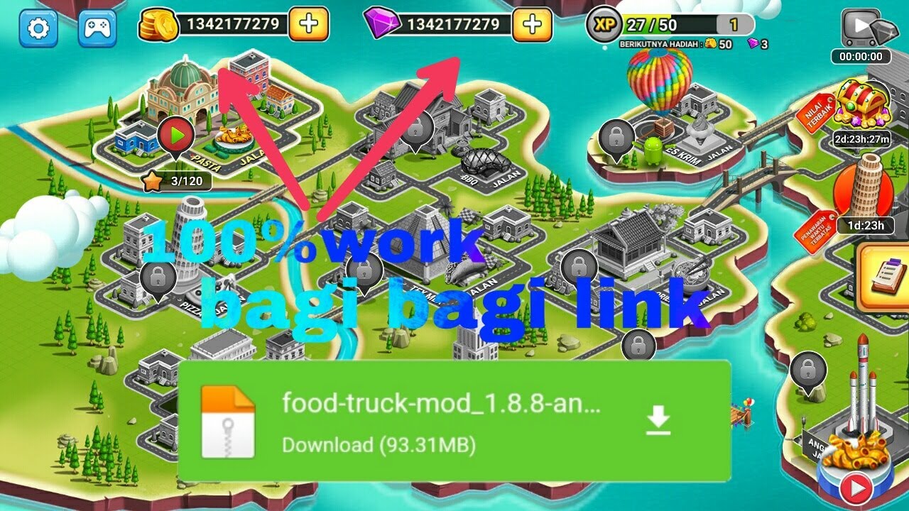 Game mod bagi bagi link food truck chef mod apk
