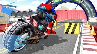 Enjoy the most thrilling robot bike stunts race ramp bike impossible game stunts. screenshot 2