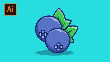 How To Create a Simple Blueberry Design | Fruit Vector Art | Adobe Illustrator CC Tutorial