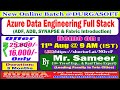 Azure Data Engineering Full Stack Online Training @ DURGASOFT