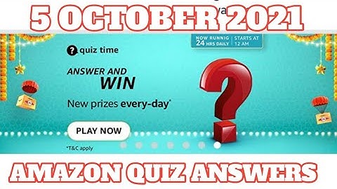 Amazon Quiz Answers Today|Daily Quiz Time| 5 OCTOBER|Amazon Funzone Quiz Time Answers