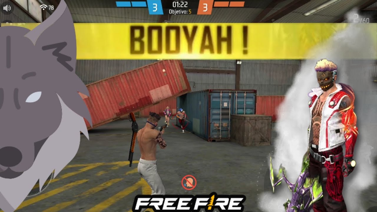 Jugando Free Fire sin hablar / Nos empatan a 3 y ganamos Booyah en Lobo