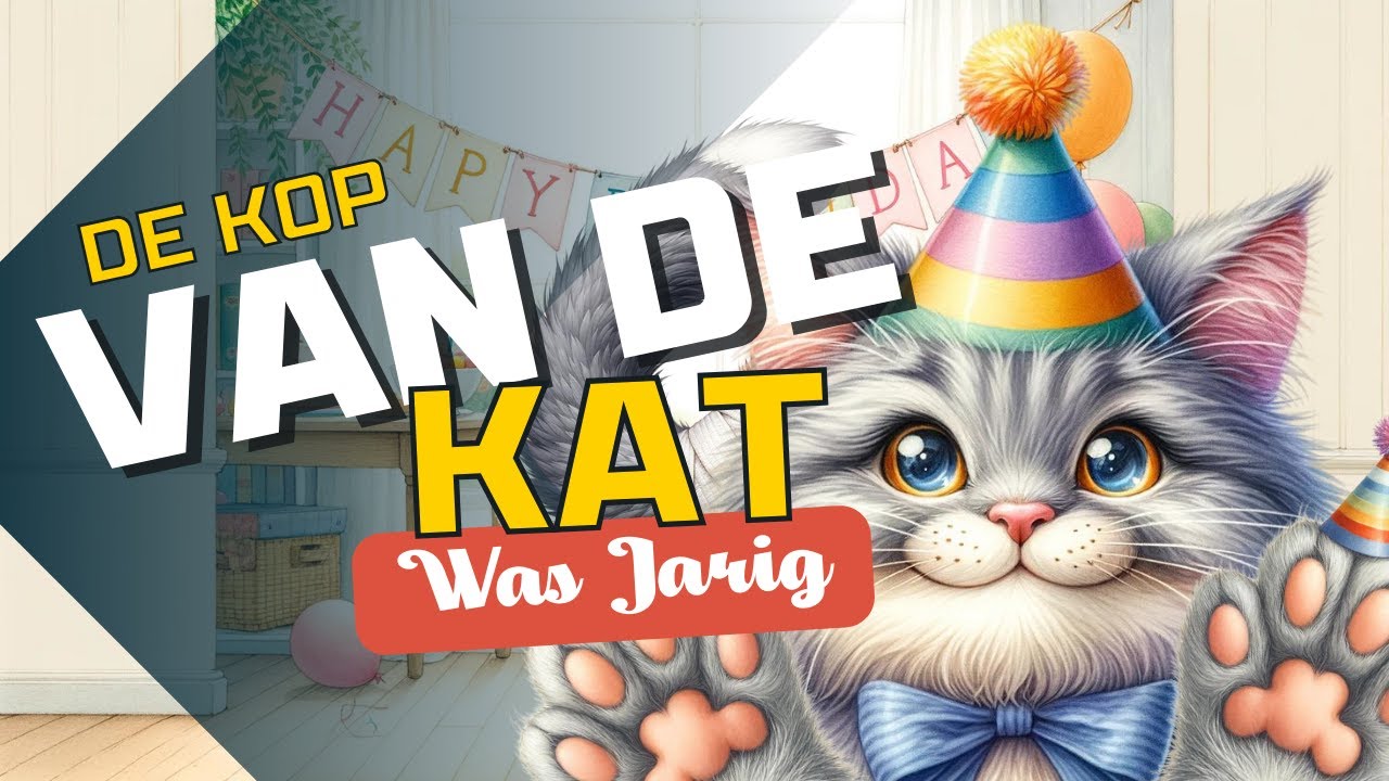 Kinderliedjes; De Kop van de Kat was Jarig (Rock) met Tekst en Animatie