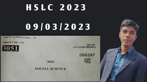 HSLC 2023 social Science MCQ and vsa solution | bengali, hindi and english medium