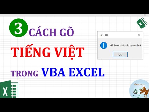 Video 3 Cách gõ tiếng Việt trong VBA Excel - youtube