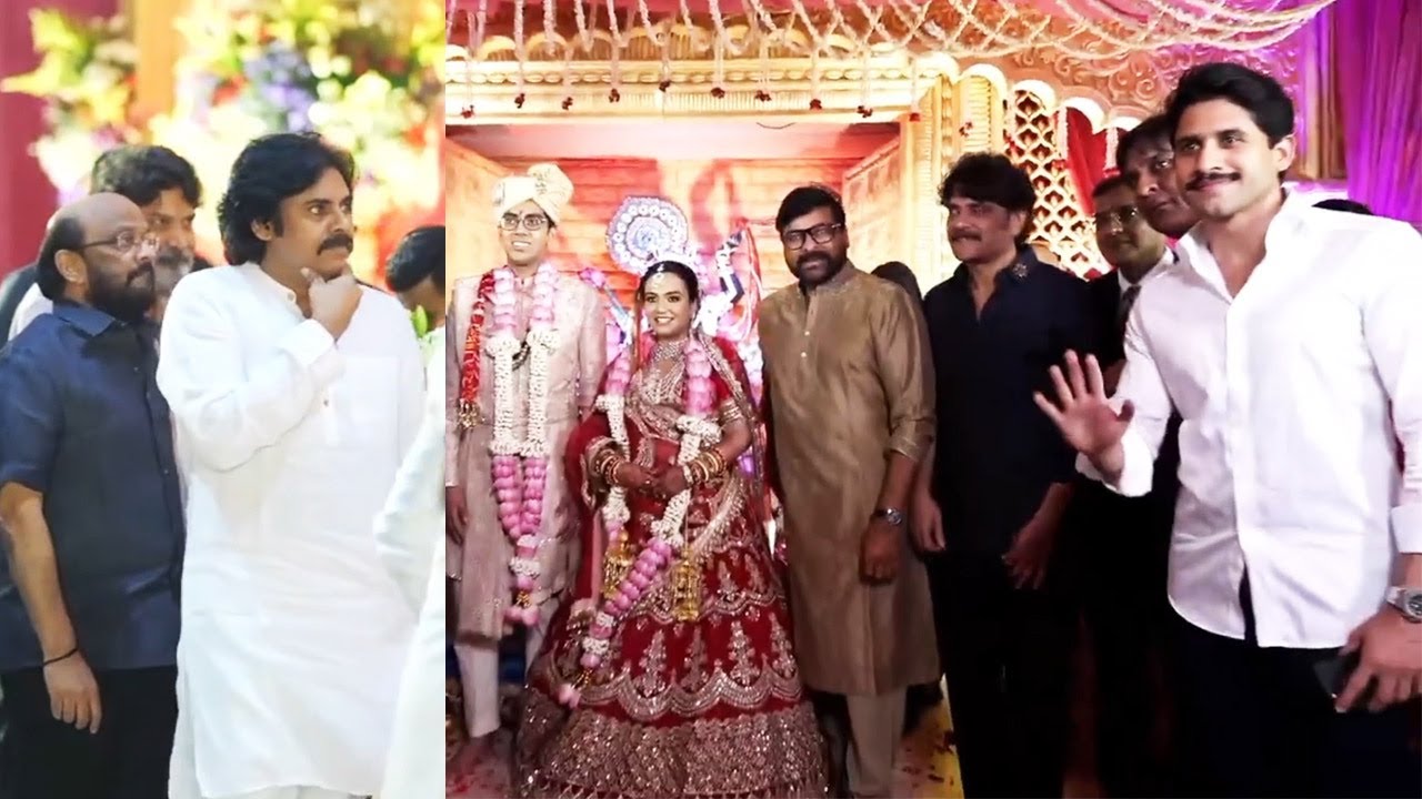 TFI Top Celebs @ Jhanvi Narang & Aditya Wedding | Chiranjeevi | Naga Chaitanya | Sivakarthikeyan