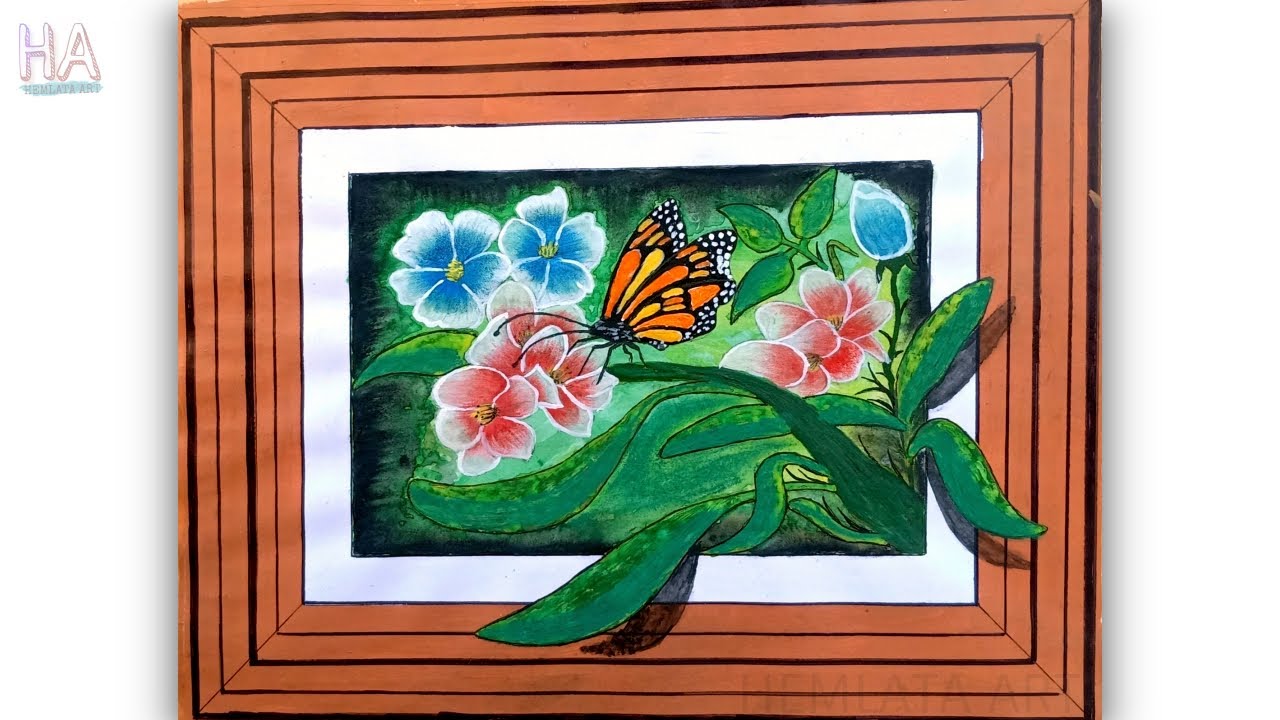 Beautiful Nature Scenery Painting | Acrylic Painting Tutorial [3d]