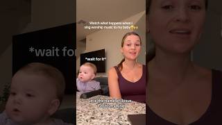 Watch how my baby reacts when I sing worship music to her🥹 #singingmom #babyworship  #babyreaction