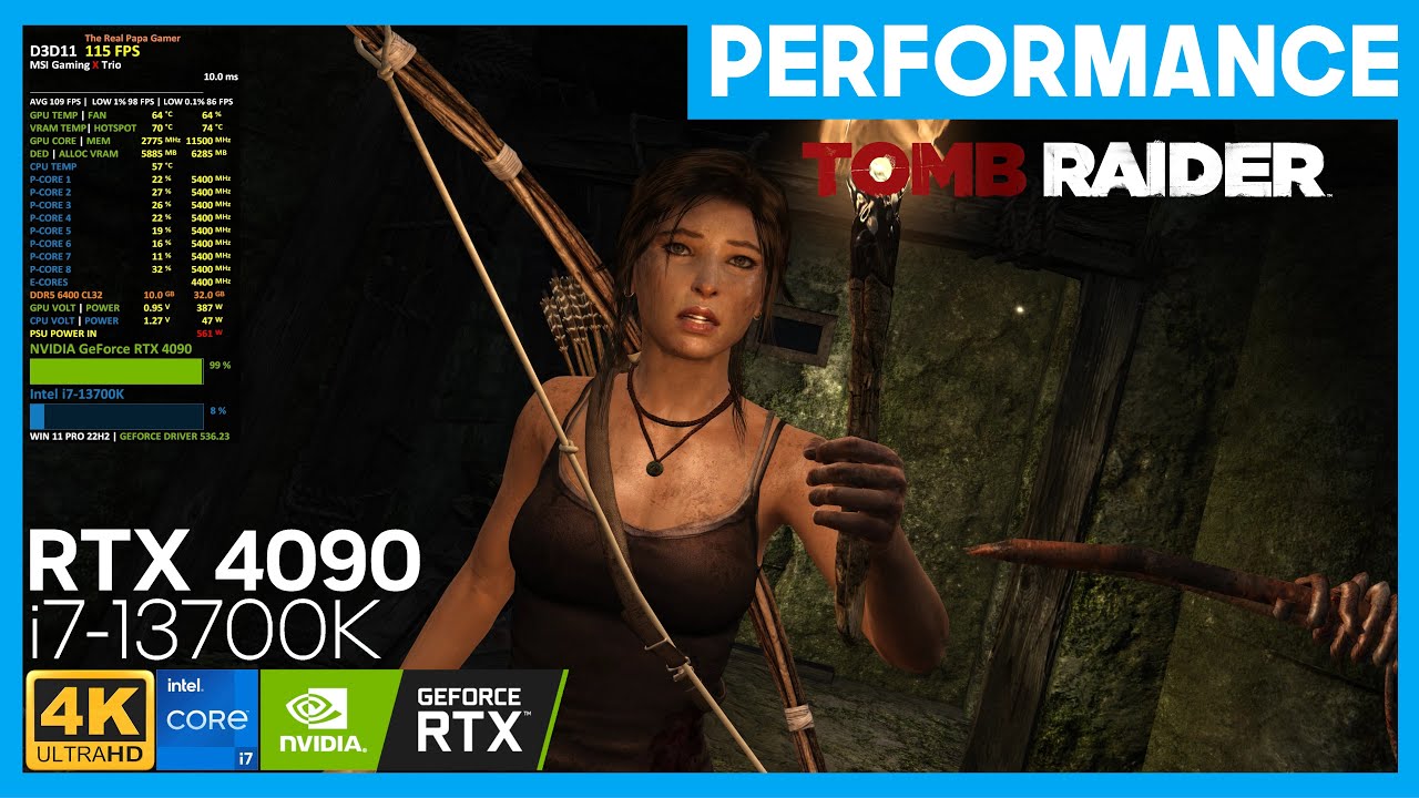 Tomb Raider (2013) 4K Performance, Max Settings | RTX 4090 | i7-13700K ...