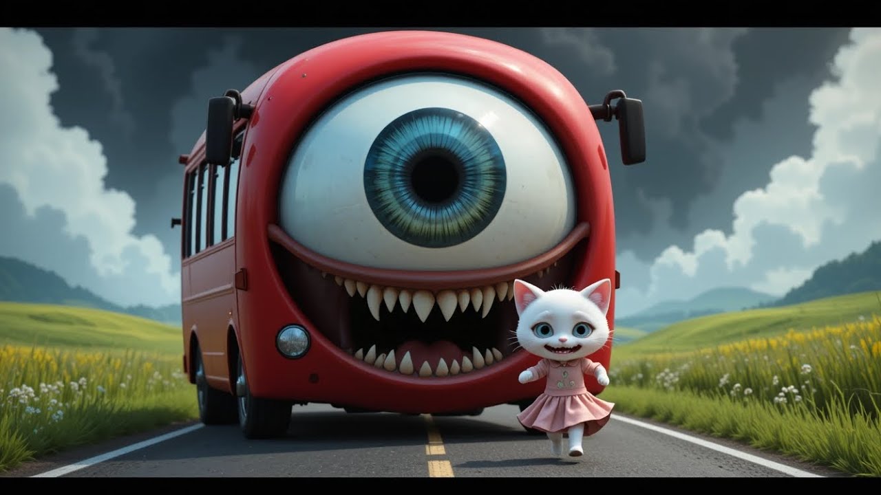 👽🚀 Alien Spaceship 🚌🎒 School Bus | 😿 White Kitten 👁 Eyeball Story |Khizer Ai Studio