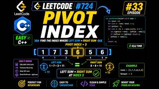 🔥 LeetCode #33: 724. Find Pivot Index | Easy C++ Solution