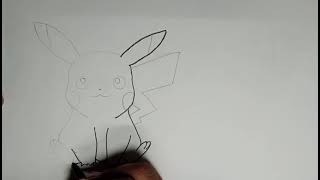 how to draw Pikachu ❤️😍🔥 part-1#viral #anime #drawing #pikachu