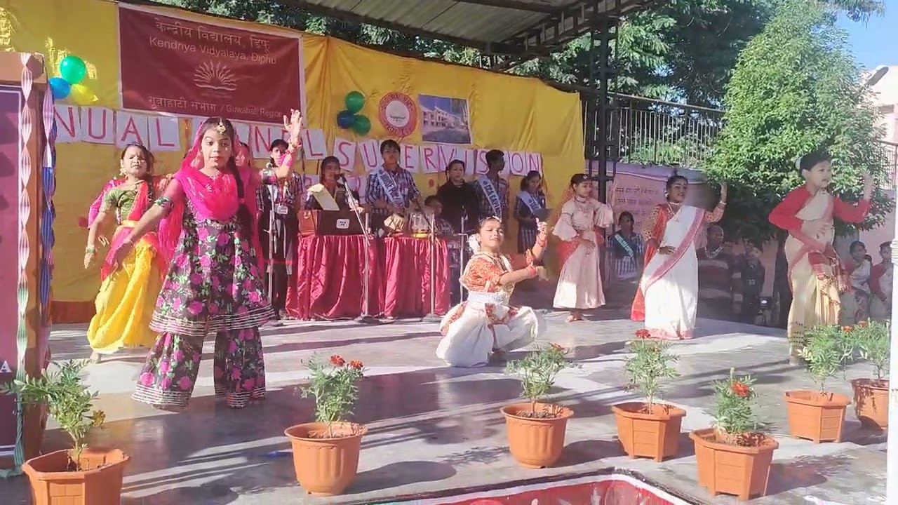 Beautiful Welcome Dance   KV Diphu Annual Inspection Day