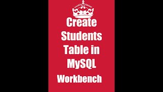 Create student table in mysql workbench