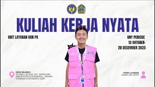 Video Luaran Kkn Uny 2025 Afif Faizal Nashrullah Kkn-M 22979 Dusun Selang 1