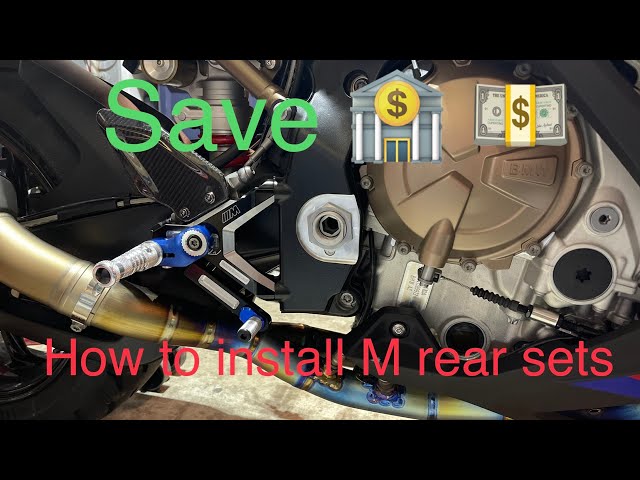 How to install m rear sets on a 2020 s1000rr k67 - YouTube