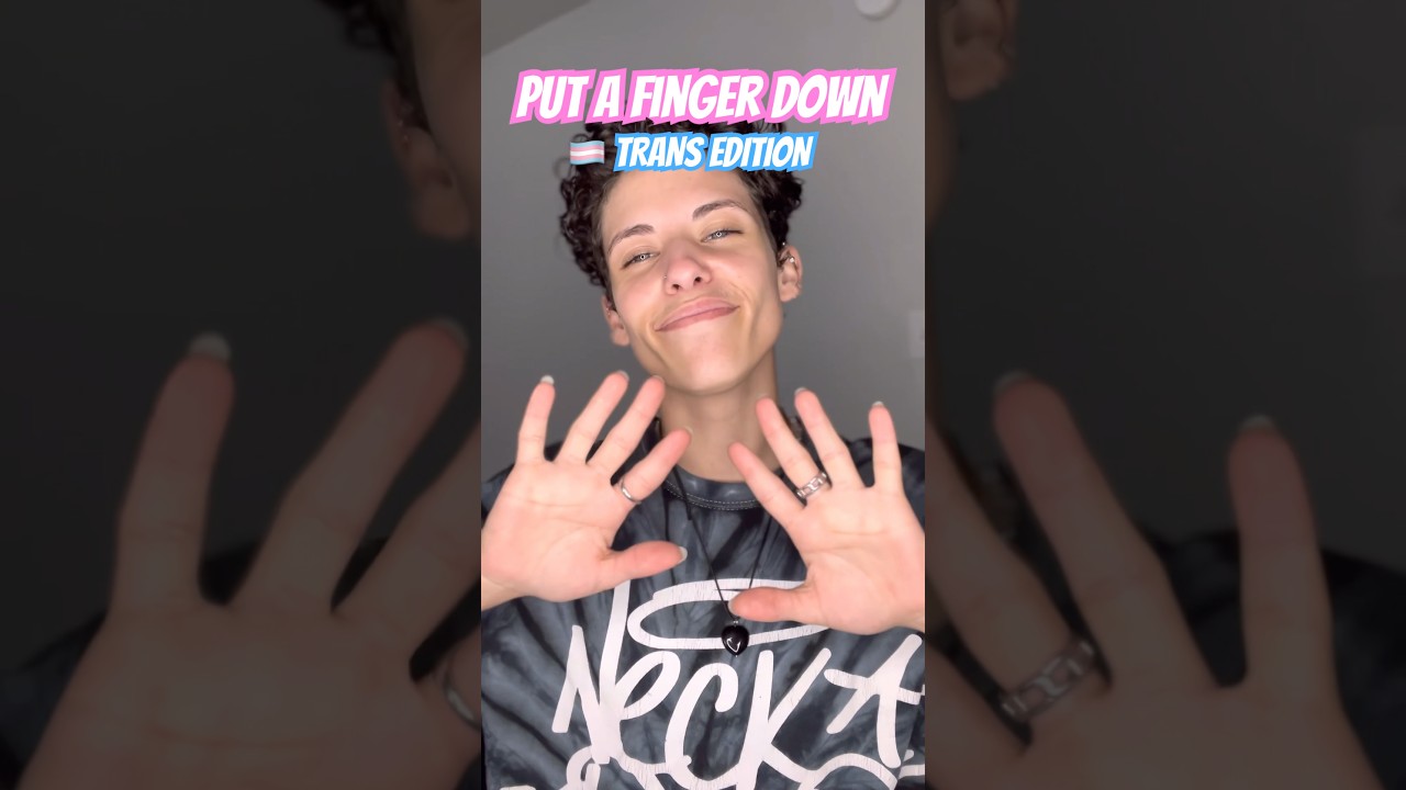 put a finger down trans edition 🏳️&zwj;⚧️ #ftm #lgbtq #leoandwilly #queer #bisexual