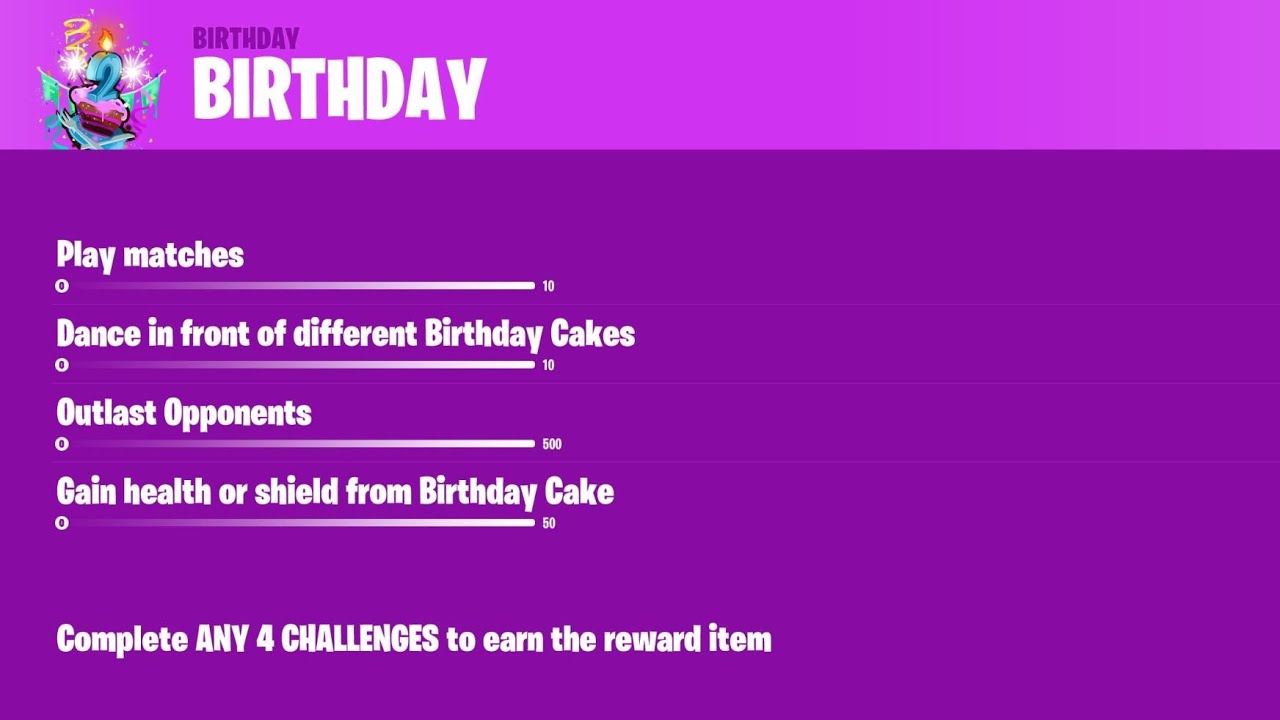 FORTNITE BIRTHDAY CHALLENGES COMING SOON - Fortnite's Second Birthday!