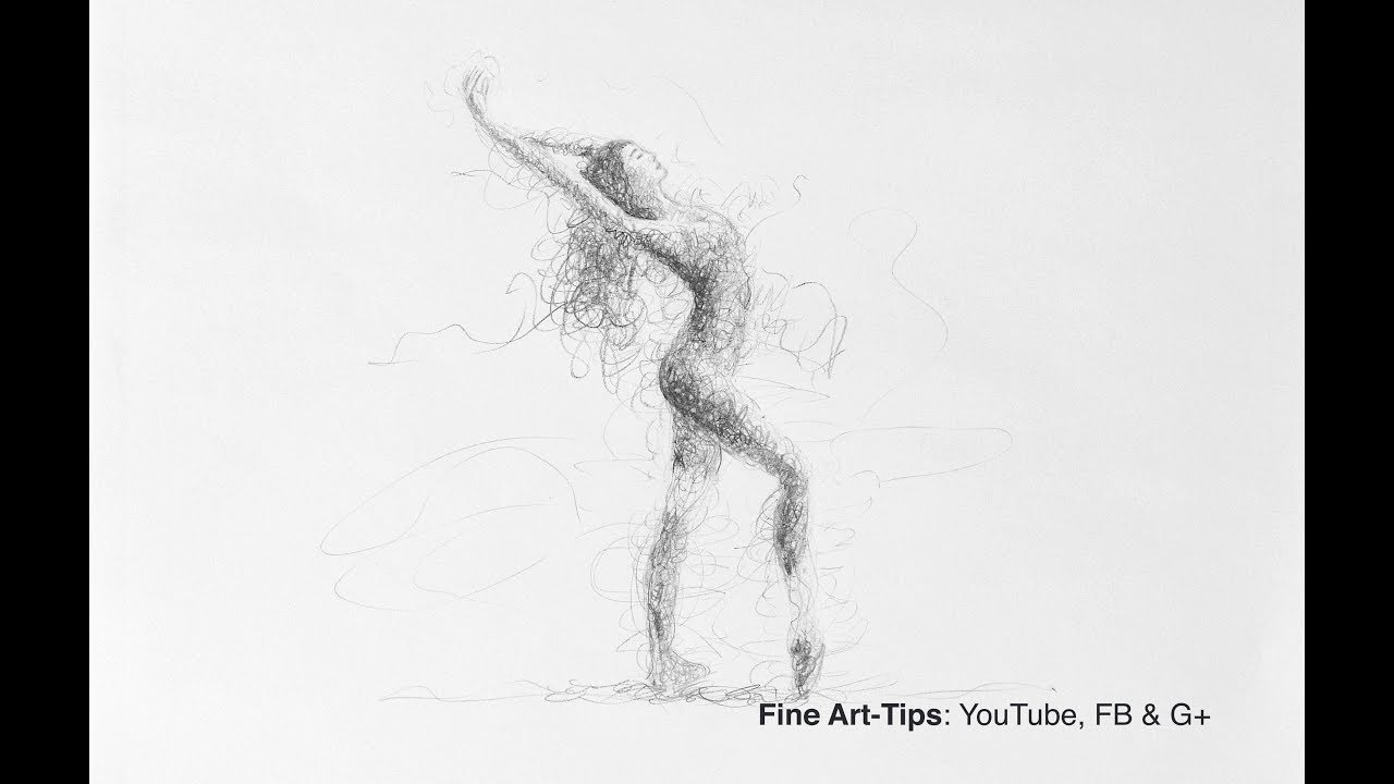 ⁣How to Draw a Doodling Sketch of a Ballerina (Woman) - Narrated